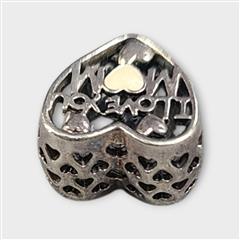 Pandora I Love You Mom Mum Heart Silver Sterling MOM Charm S925